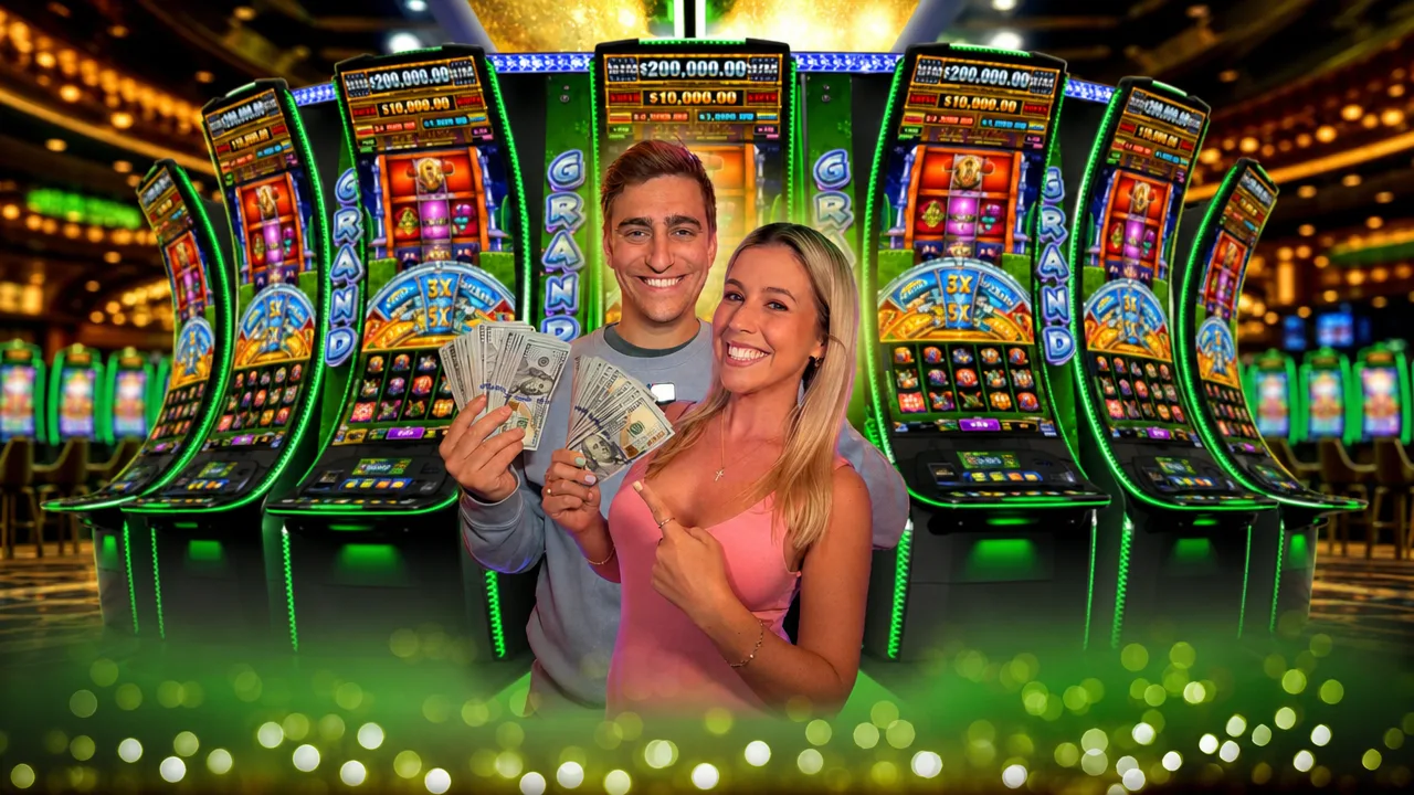 Mr and Mrs Jackpot on the casino floor
